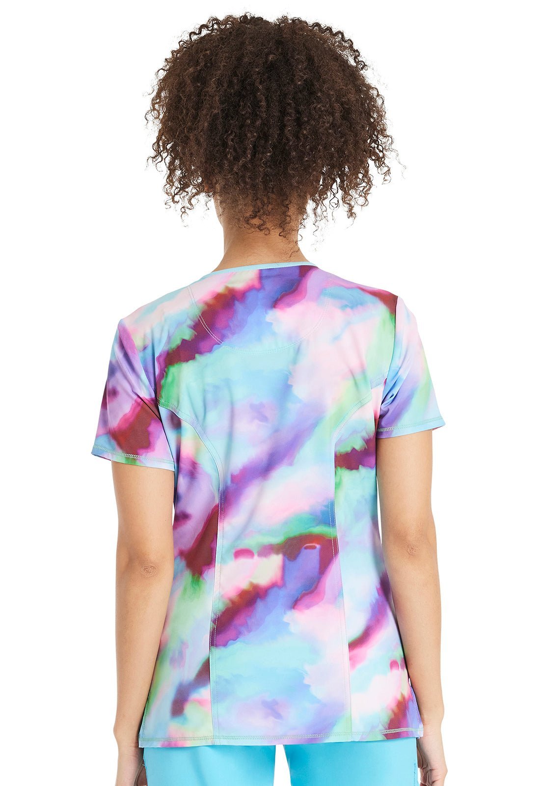 Painted Prism Cherokee Print Round Neck Scrub Top CK609 PDPM - Scrubs Select