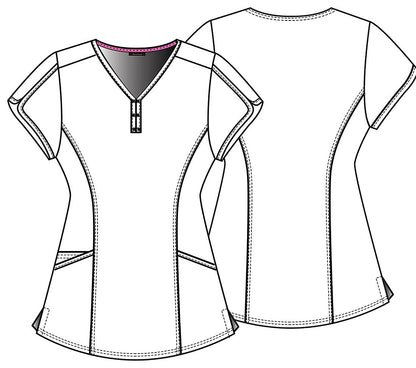 Patterned Heartsoul Print V Neck Scrub Top HS643 STWS - Scrubs Select