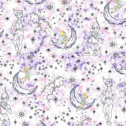 Peter Pan Tinker Bell Heartsoul Disney Print V Neck Scrub Top HS663 PEGD - Scrubs Select