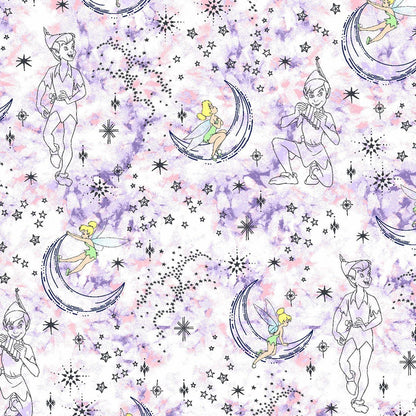 Peter Pan Tinker Bell Heartsoul Disney Print V Neck Scrub Top HS663 PEGD - Scrubs Select