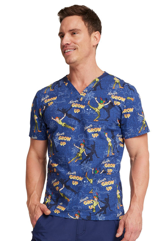 Peter Pan Tooniforms Disney Unisex V Neck Scrub Top TF728 PEOM - Scrubs Select