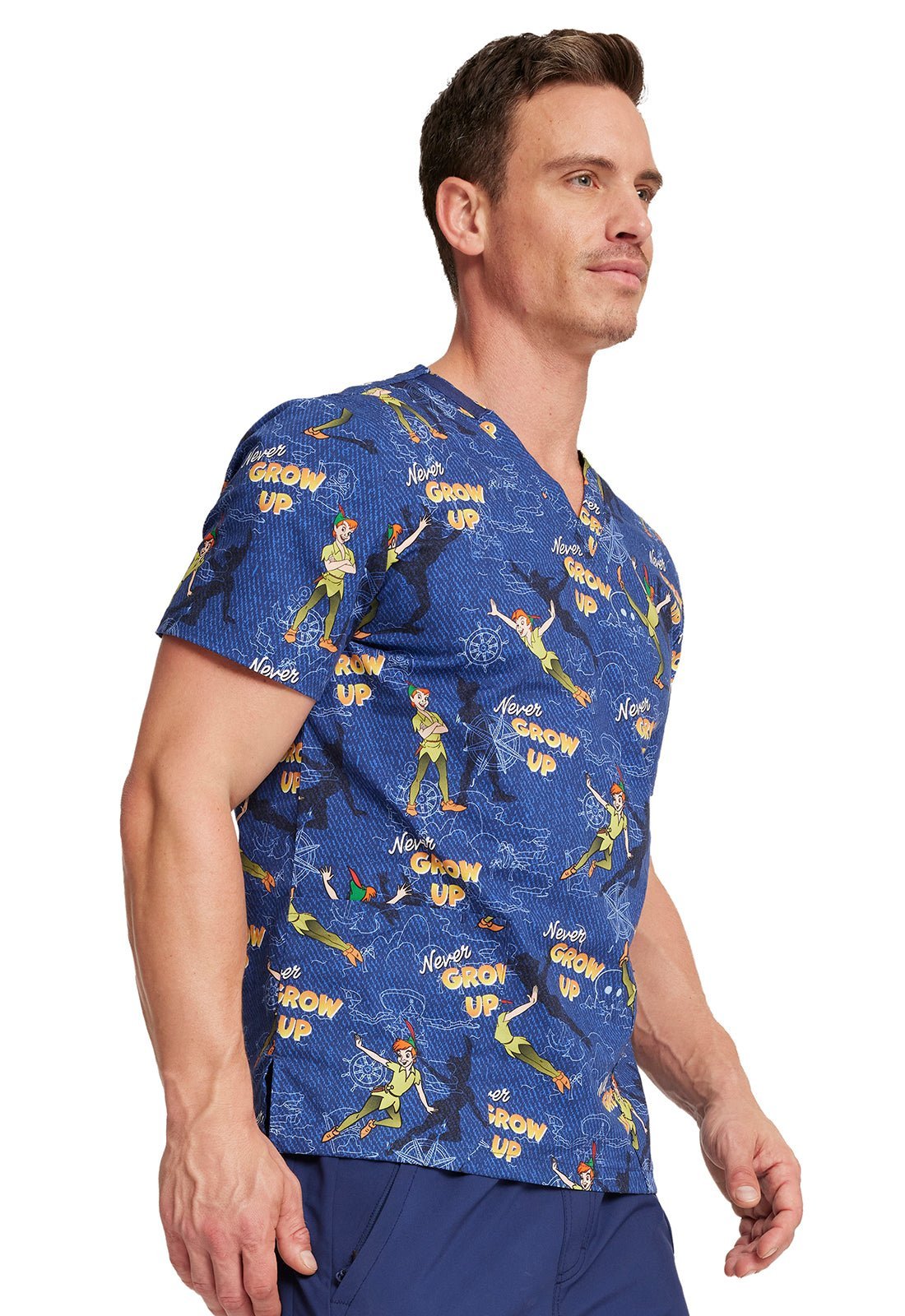 Peter Pan Tooniforms Disney Unisex V Neck Scrub Top TF728 PEOM - Scrubs Select