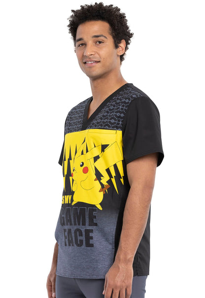 Pichu Tooniforms Pokemon Men's V Neck Scrub Top TF704 PMMF - Scrubs Select