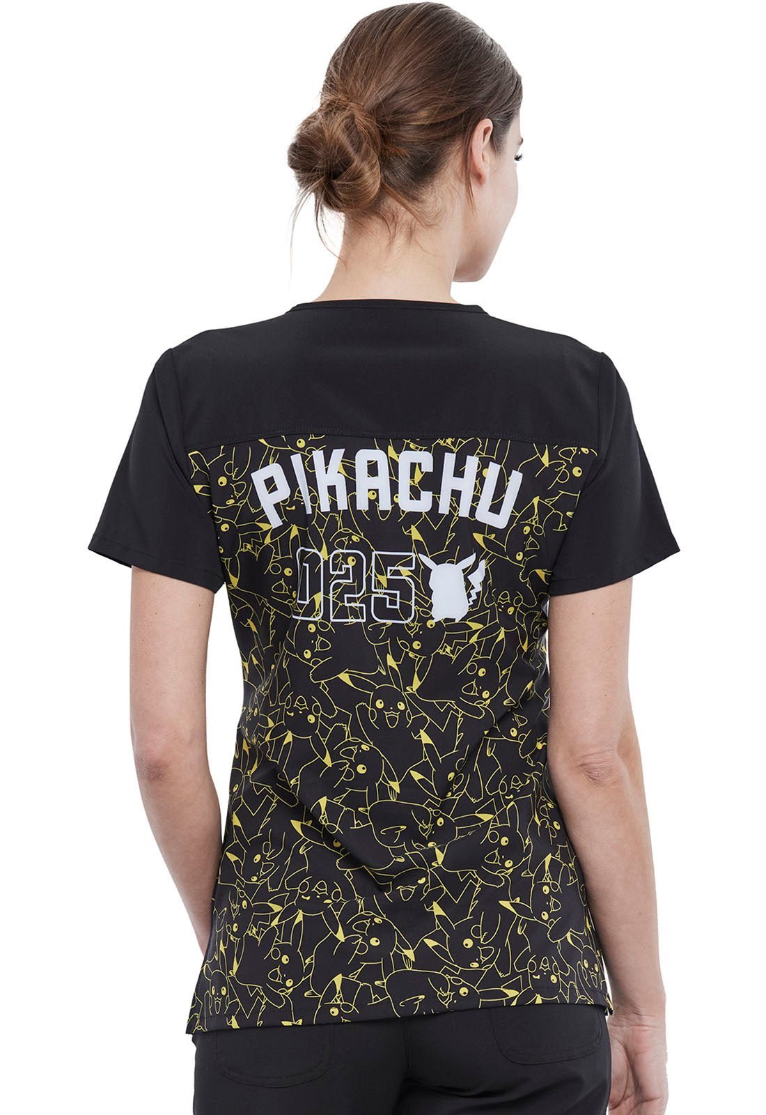 Pikachu Tooniforms Licensed V - Neck Scrub Top TF639 PMPZ - Scrubs Select