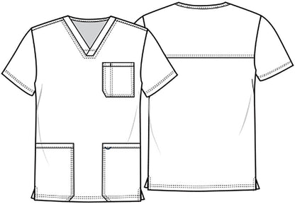 Pinocchio Cherokee Tooniforms Disney Men's V Neck Scrub Top TF740 PINS - Scrubs Select