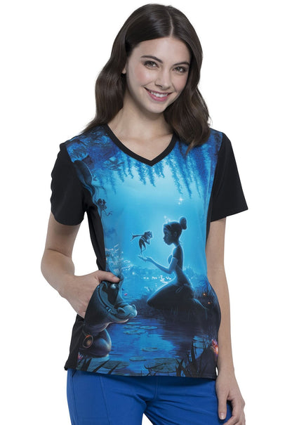 Princess and Frog Tooniforms Licensed V - Neck Scrub Top TF627 PROG - Scrubs Select