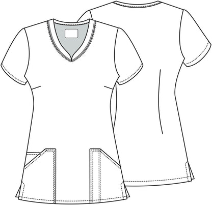 Rainy Day Paws Cherokee Print V Neck Scrub Top CK678 RDPW - Scrubs Select