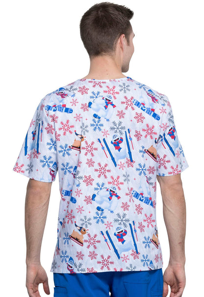 Rudolph Tooniforms Licensed Christmas Unisex V Neck Scrub Top TF606 RUBM - Scrubs Select