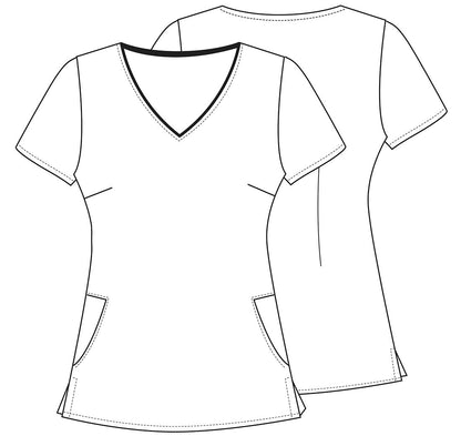 Rudolph Tooniforms Licensed Christmas V Neck Scrub Top TF626 RUVM - Scrubs Select