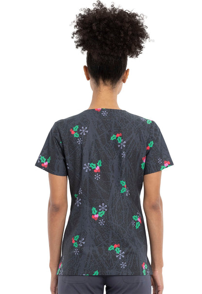 Rudolph Tooniforms Licensed Christmas V Neck Scrub Top TF626 RUVM - Scrubs Select