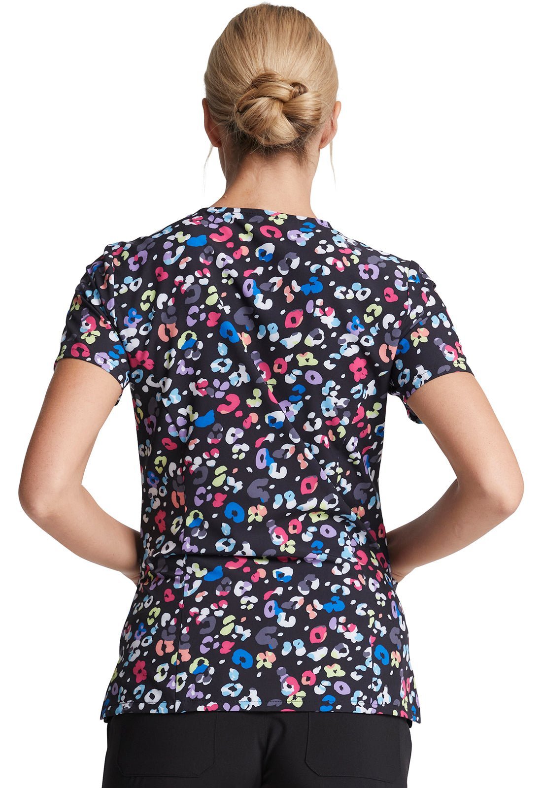 Safari Pop Dickies Print V Neck Scrub Top DK616 SFPP - Scrubs Select