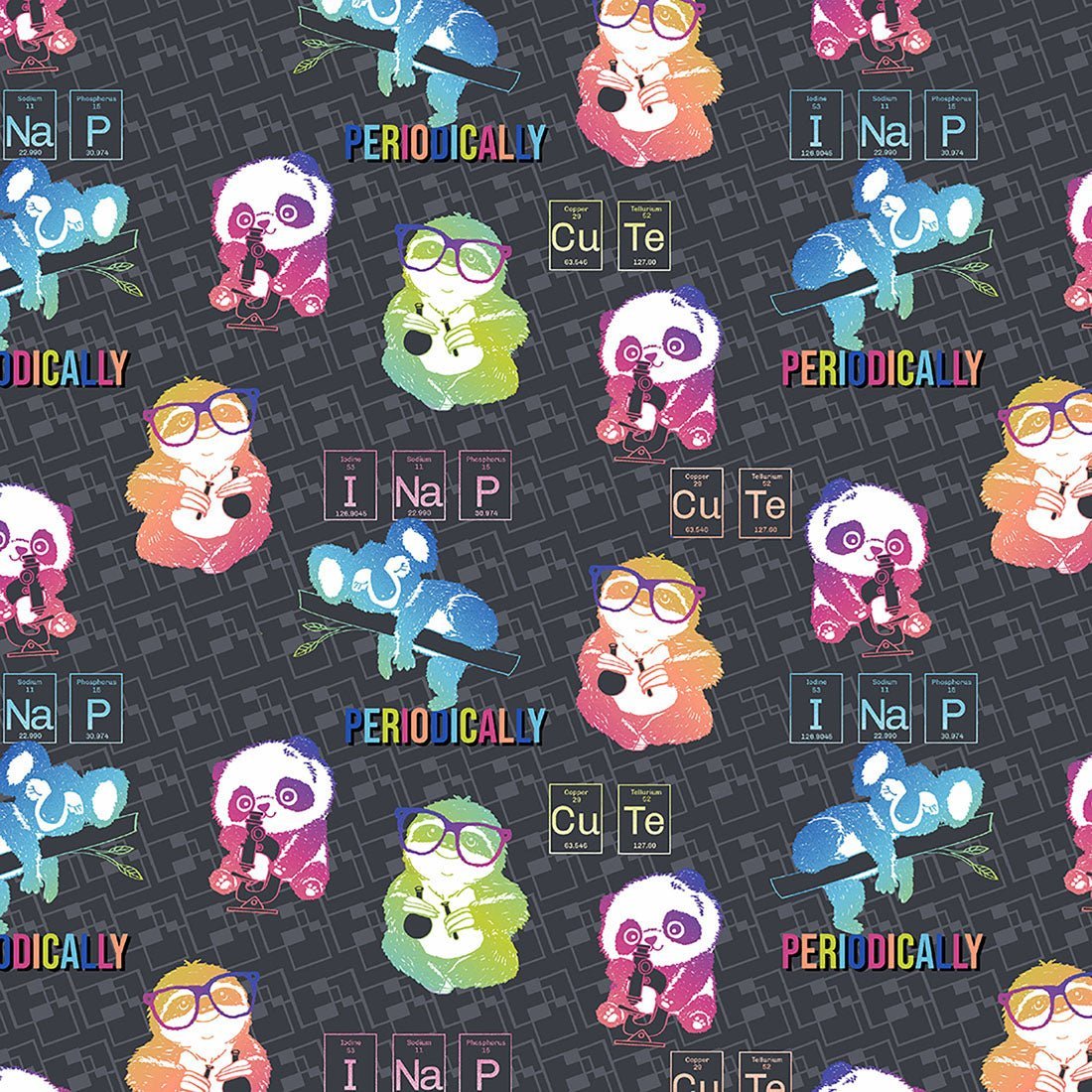 Science Animal Cherokee Print V Neck Scrub Top CK637 SIFR - Scrubs Select