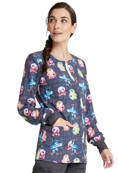 Science Animal Cherokee Print Warm Up Scrub Jacket CK321 SIFR - Scrubs Select