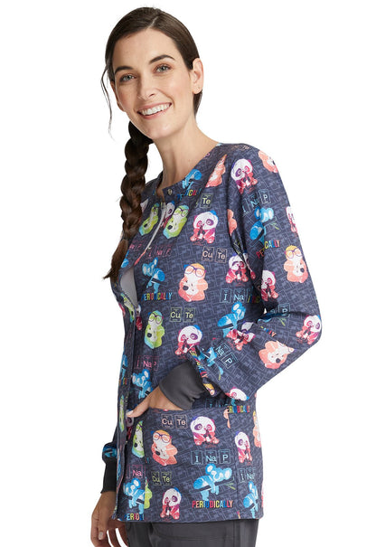 Science Animal Cherokee Print Warm Up Scrub Jacket CK321 SIFR - Scrubs Select