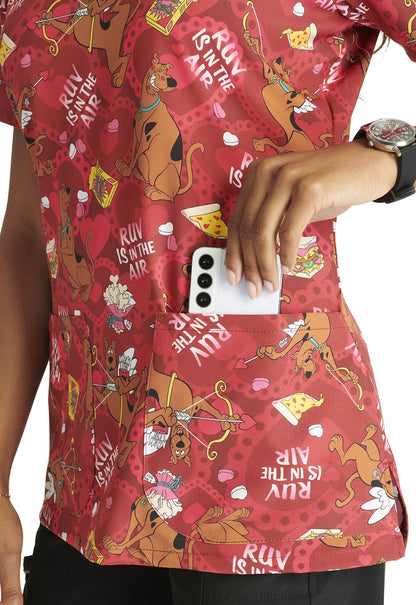 Scooby Doo Cherokee Tooniforms V Neck Scrub Top TF659 SDVU - Scrubs Select