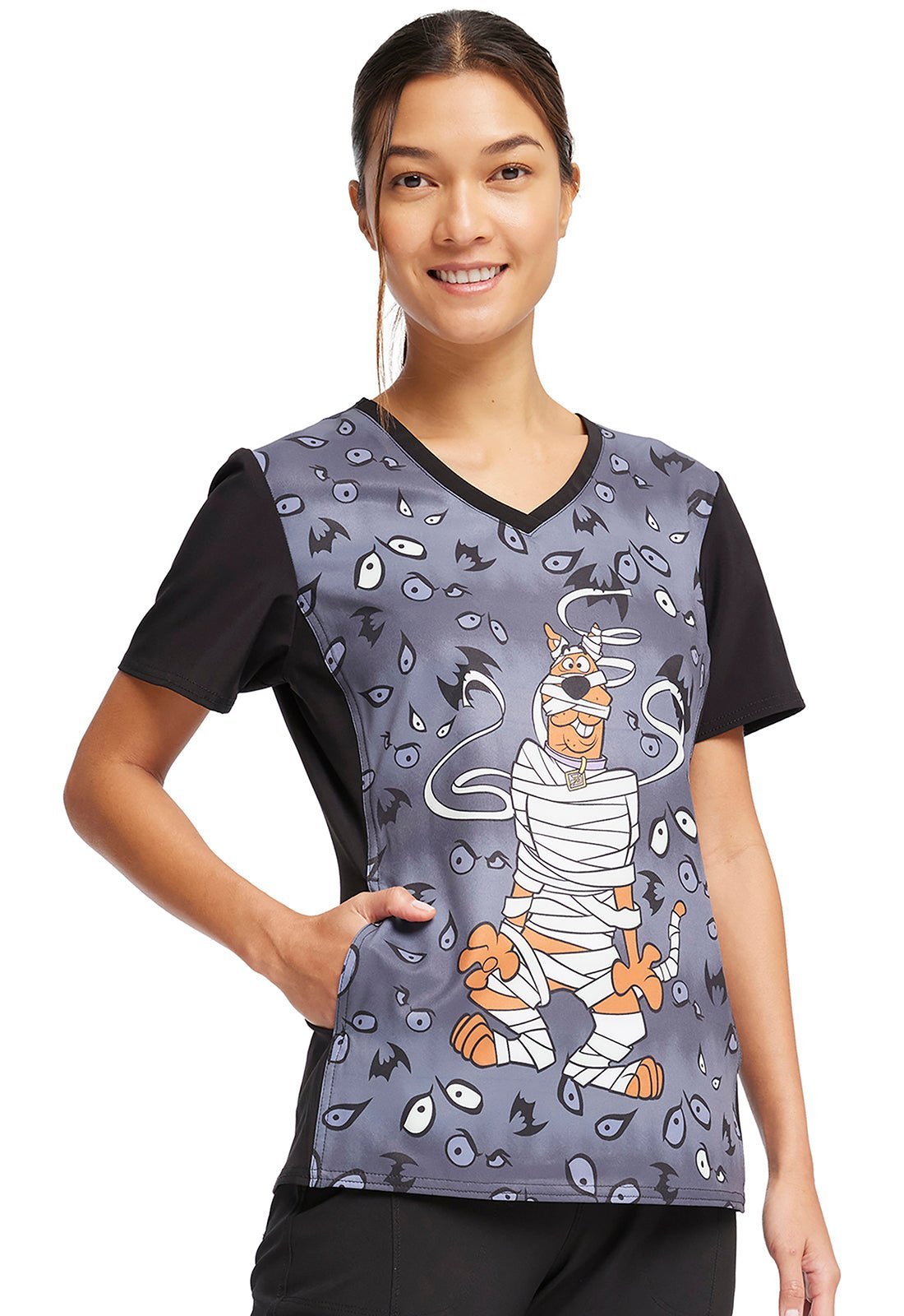 Scooby Doo Tooniforms Hanna Barbera V Neck Scrub Top TF677 SDDWD - Scrubs Select