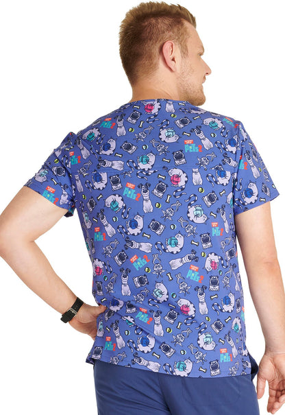 Secret Life Of Pets Cherokee Tooniforms Illumination Unisex V Neck Scrub Top TF687 PTHP - Scrubs Select