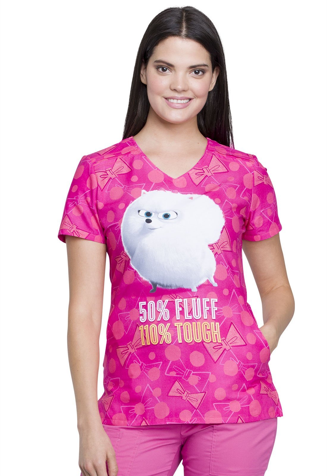 Secret Life of Pets Tooniforms Illumination V Neck Scrub Top TF629 PTFF - Scrubs Select