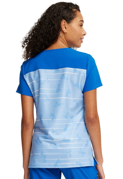 Sensational Sunset Cherokee Tooniforms Licensed Disney V Neck Scrub Top TF645 MKTV - Scrubs Select