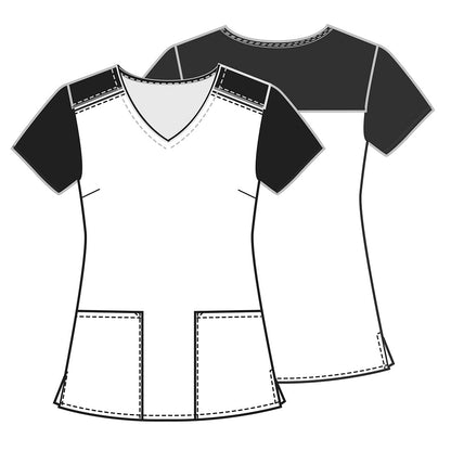 Sensational Sunset Cherokee Tooniforms Licensed Disney V Neck Scrub Top TF645 MKTV - Scrubs Select