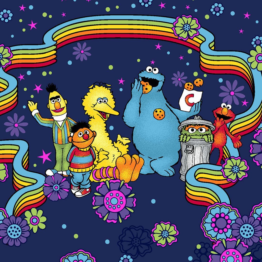 Sesame Street Cherokee Tooniforms Licensed V - Neck Scrub Top TF639 SWCG - Scrubs Select