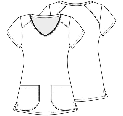 Sesame Street Cherokee Tooniforms V Neck Scrub Top TF659 SWOF - Scrubs Select