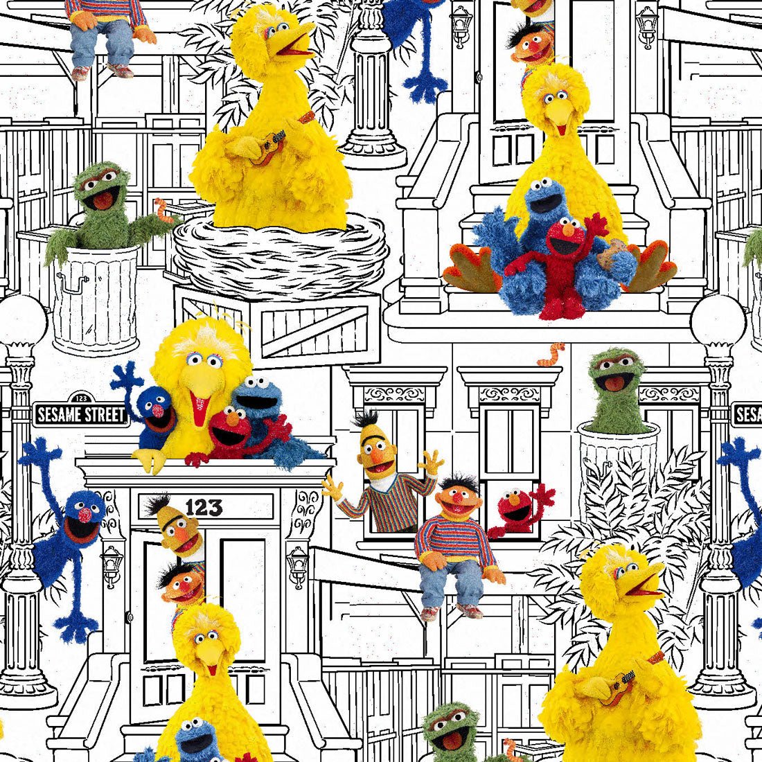 Sesame Street Tooniforms Licensed V Neck Scrub Top TF645 SWIN - Scrubs Select