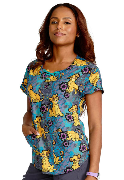 Simba Cherokee Tooniforms Disney Lion King Round Neck Scrub Top TF787 LKOR - Scrubs Select