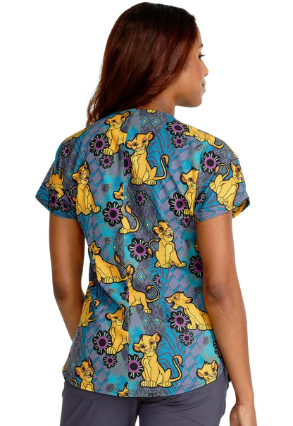 Simba Cherokee Tooniforms Disney Lion King Round Neck Scrub Top TF787 LKOR - Scrubs Select