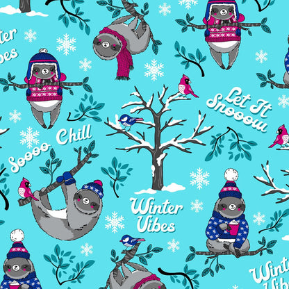 Sloth Dickies EDS Print V Neck Scrub Top DK852 WTVB - Scrubs Select