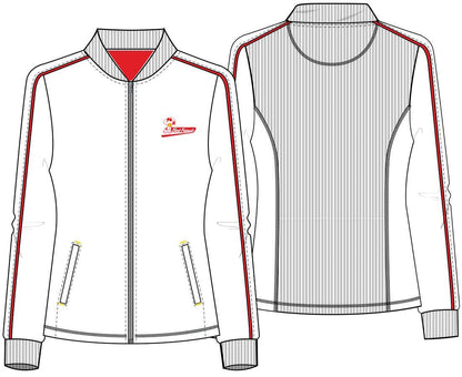 Snoopy Cherokee Infinity Peanuts Print Warm Up Scrub Jacket CK361A BAPS - Scrubs Select