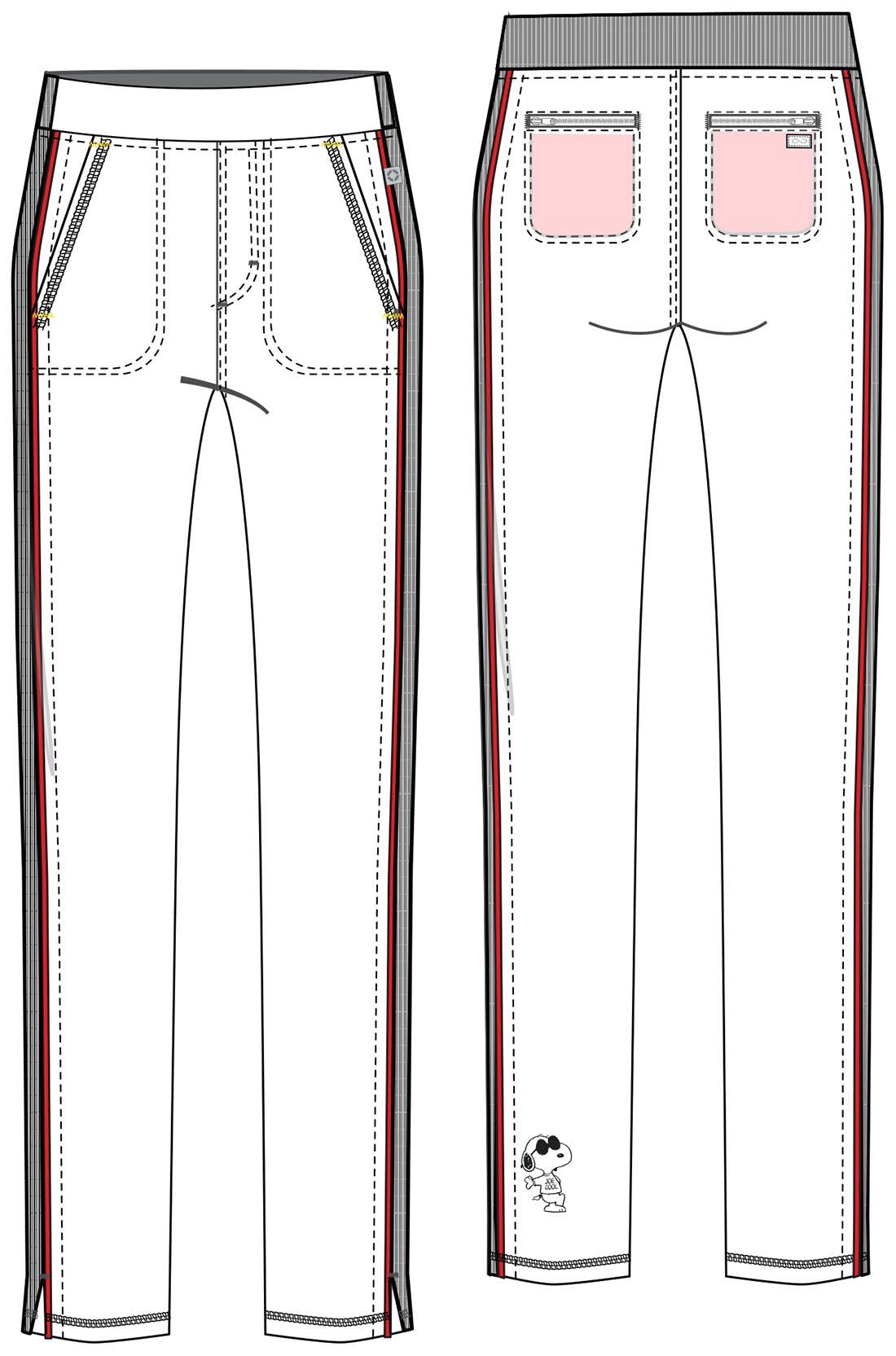 Snoopy Cherokee Infinity Peanuts Pull On Pant CK061A BAPS - Scrubs Select