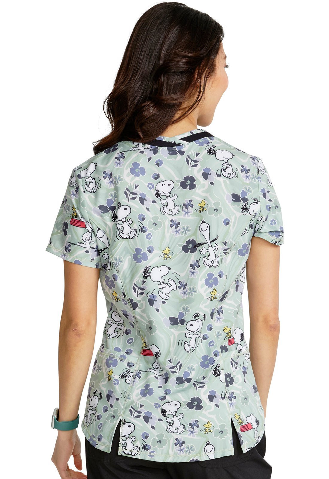 Snoopy Cherokee V-Neck Scrub Top TF769 PNVM - Licensed Peanuts