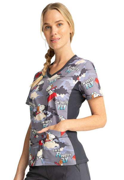 Snoopy Tooniforms Licensed Peanuts V Neck Scrub Top TF636 PNBP - Scrubs Select