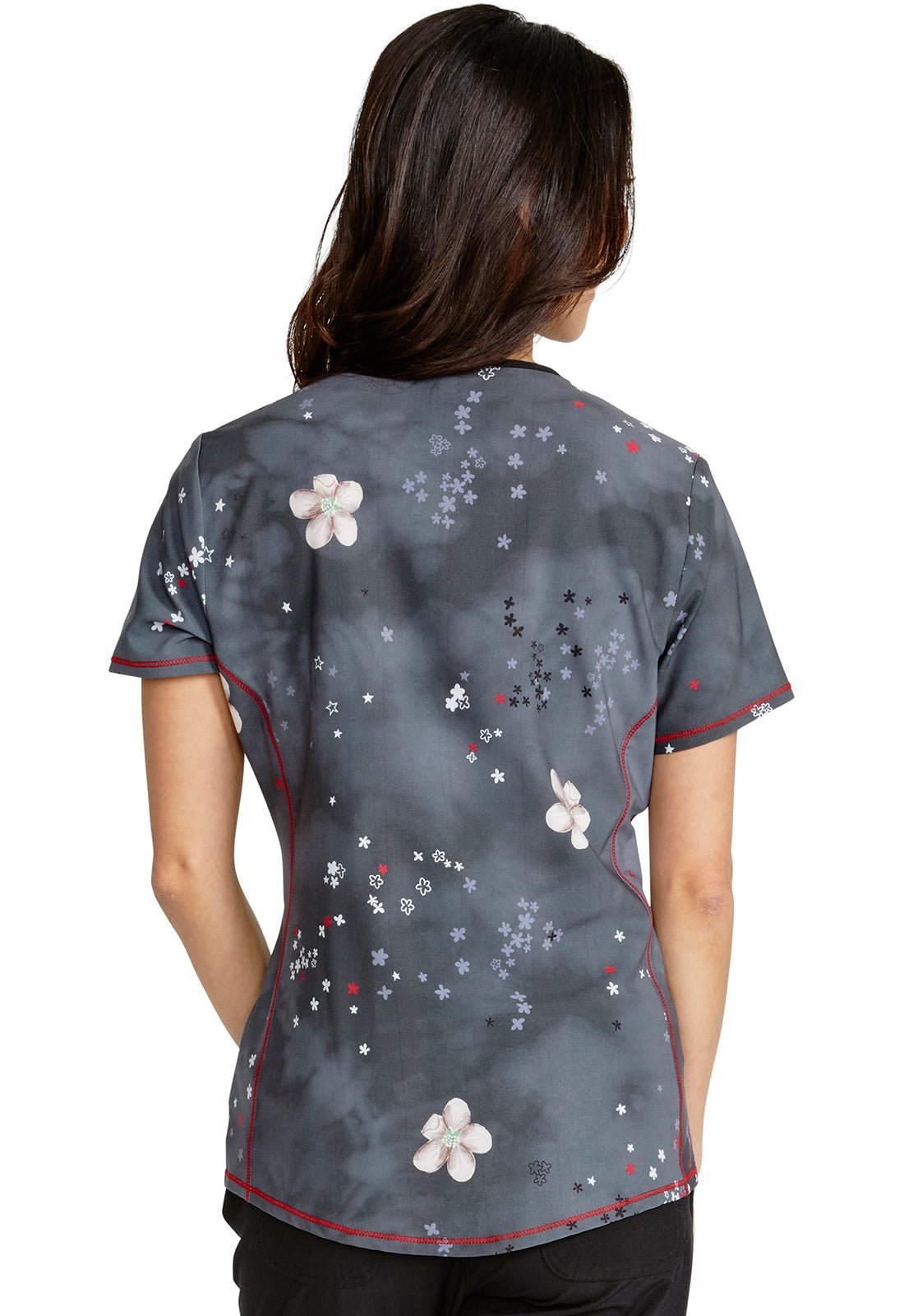 Snow White Cherokee Tooniforms Disney V Neck Top TF783 PRHW - Scrubs Select