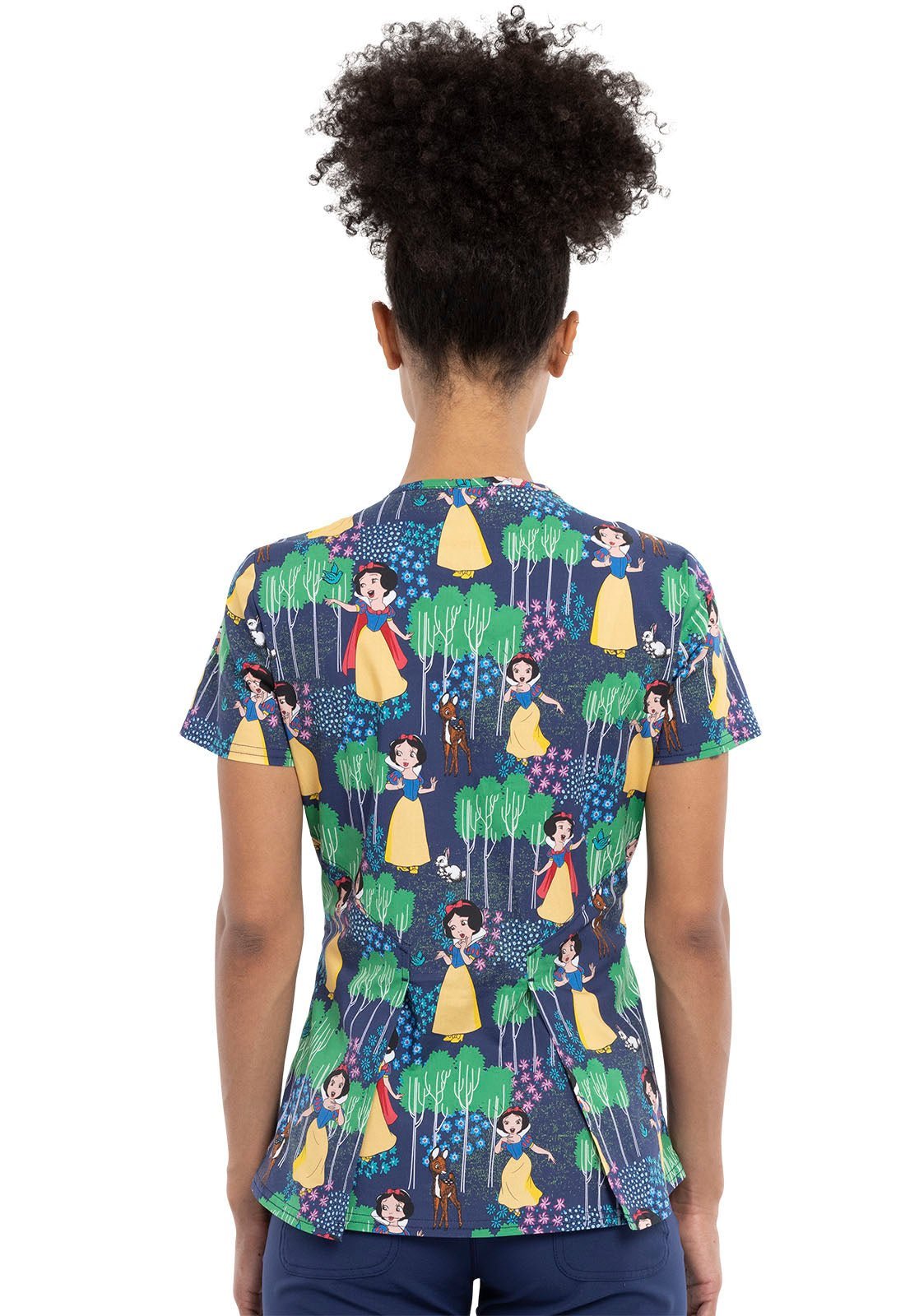 Snow White Tooniforms Disney V Neck Scrub Top TF732 SNNF - Scrubs Select