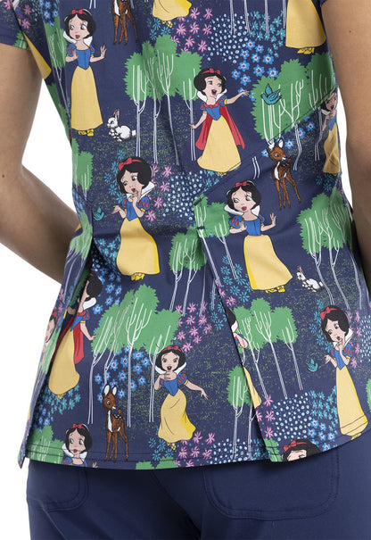 Snow White Tooniforms Disney V Neck Scrub Top TF732 SNNF - Scrubs Select