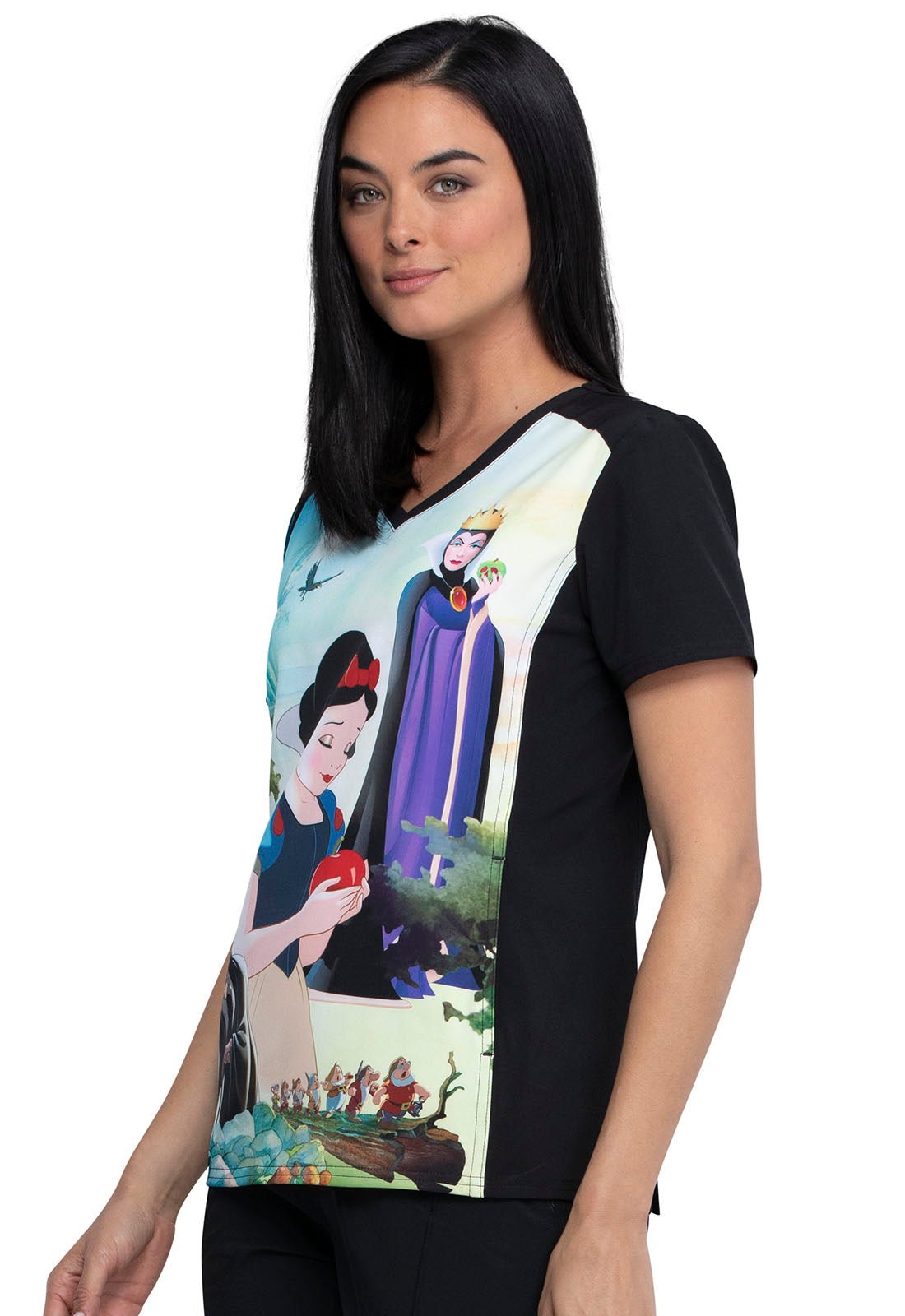 Snow White Tooniforms Licensed V Neck Scrub Top TF637 SNEN - Scrubs Select