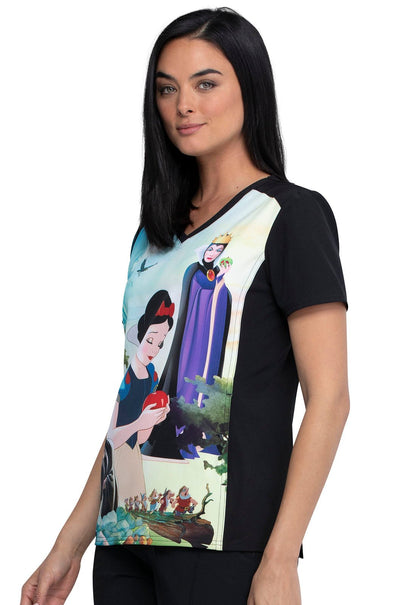 Snow White Tooniforms Licensed V Neck Scrub Top TF637 SNEN - Scrubs Select