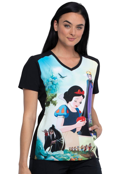 Snow White Tooniforms Licensed V Neck Scrub Top TF637 SNEN - Scrubs Select