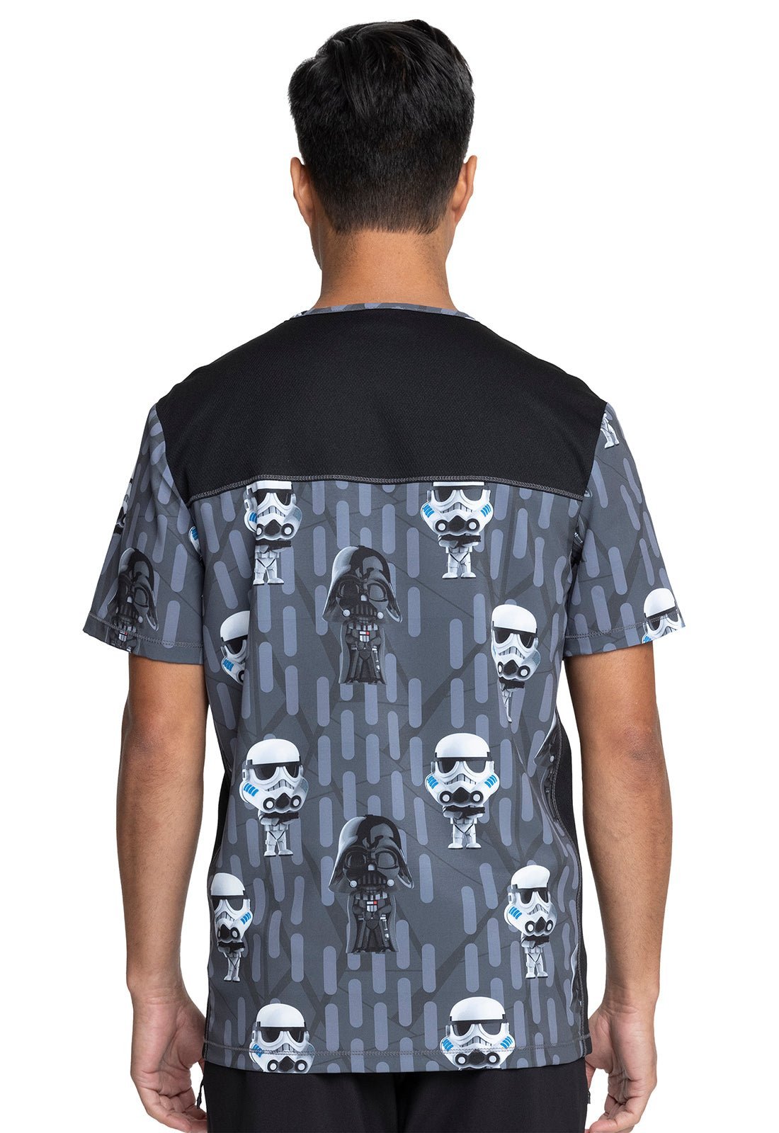 Star Wars Cherokee Tooniforms Licensed Men's V Neck Scrub Top TF713 SRBM - Scrubs Select