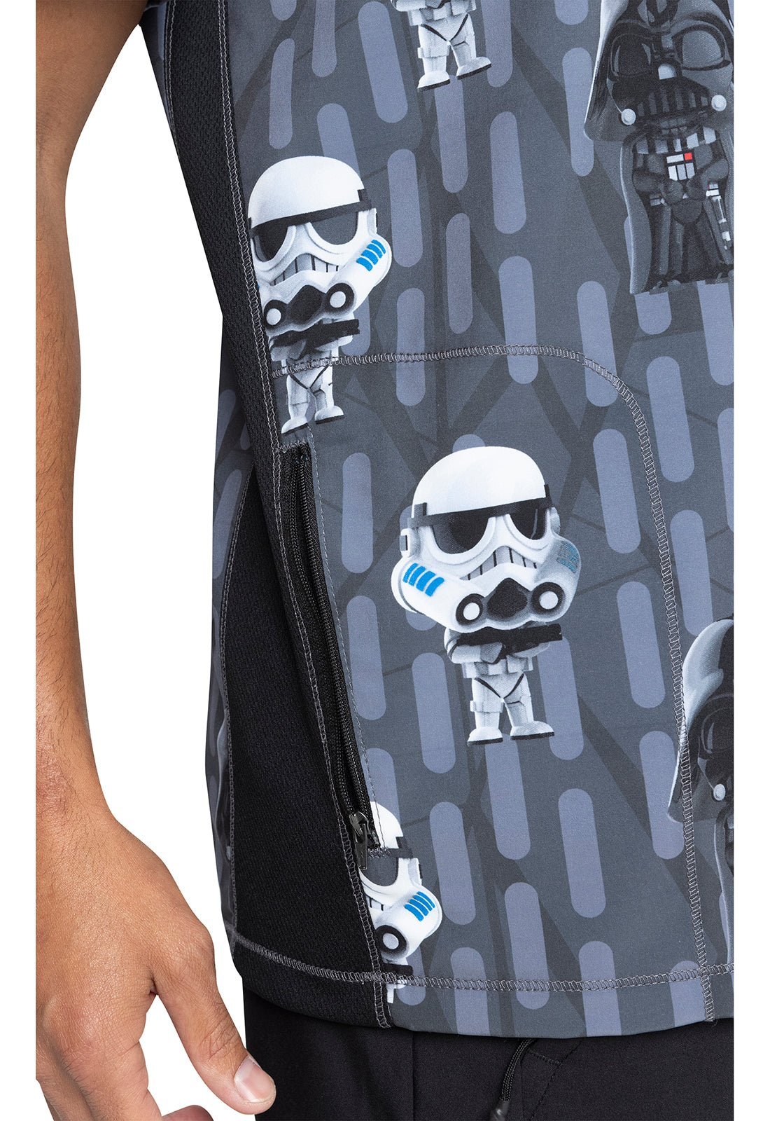 Star Wars Cherokee Tooniforms Licensed Men's V Neck Scrub Top TF713 SRBM - Scrubs Select