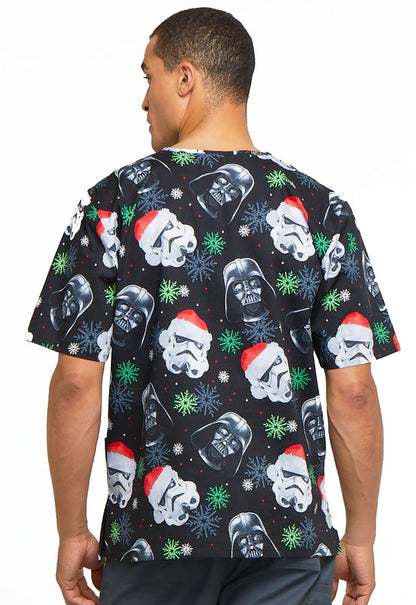 Star Wars Tooniforms Christmas Unisex V-Neck Scrub Top TF606 SRMS - Scrubs Select