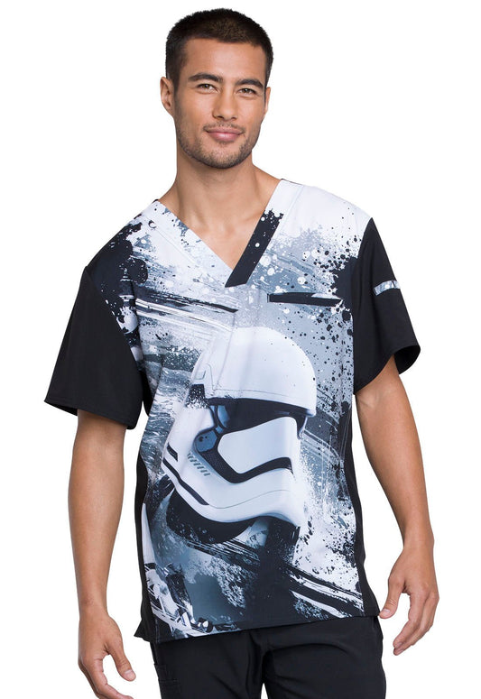 Star Wars Tooniforms Disney Men's V Neck Top TF700 SRFO - Scrubs Select