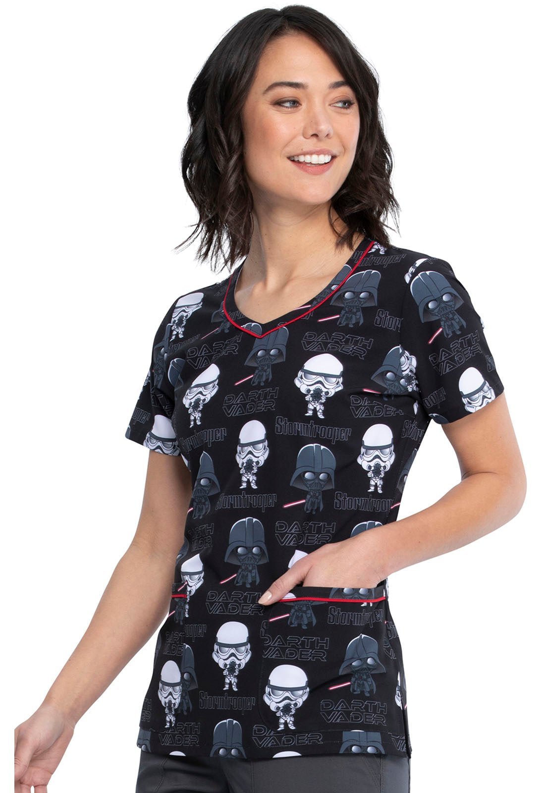 Star Wars Tooniforms Licensed Disney V Neck Scrub Top TF634 SRAE - Scrubs Select