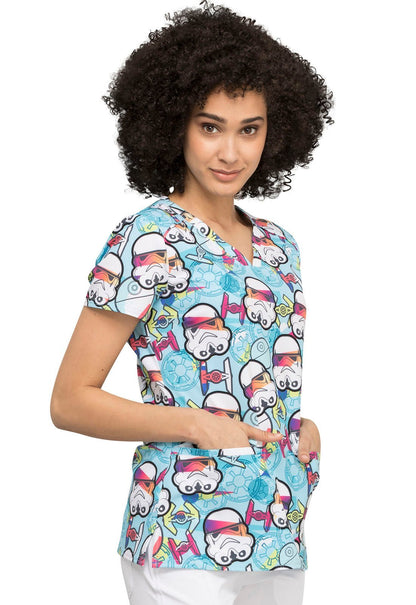 Star Wars Tooniforms Licensed Disney V Neck Scrub Top TF666 SRPI - Scrubs Select