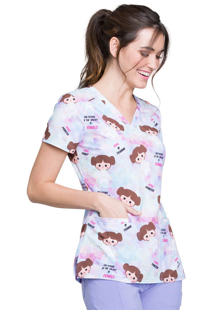 Star Wars Tooniforms Licensed Disney V Neck Scrub Top TF666 SRRP - Scrubs Select