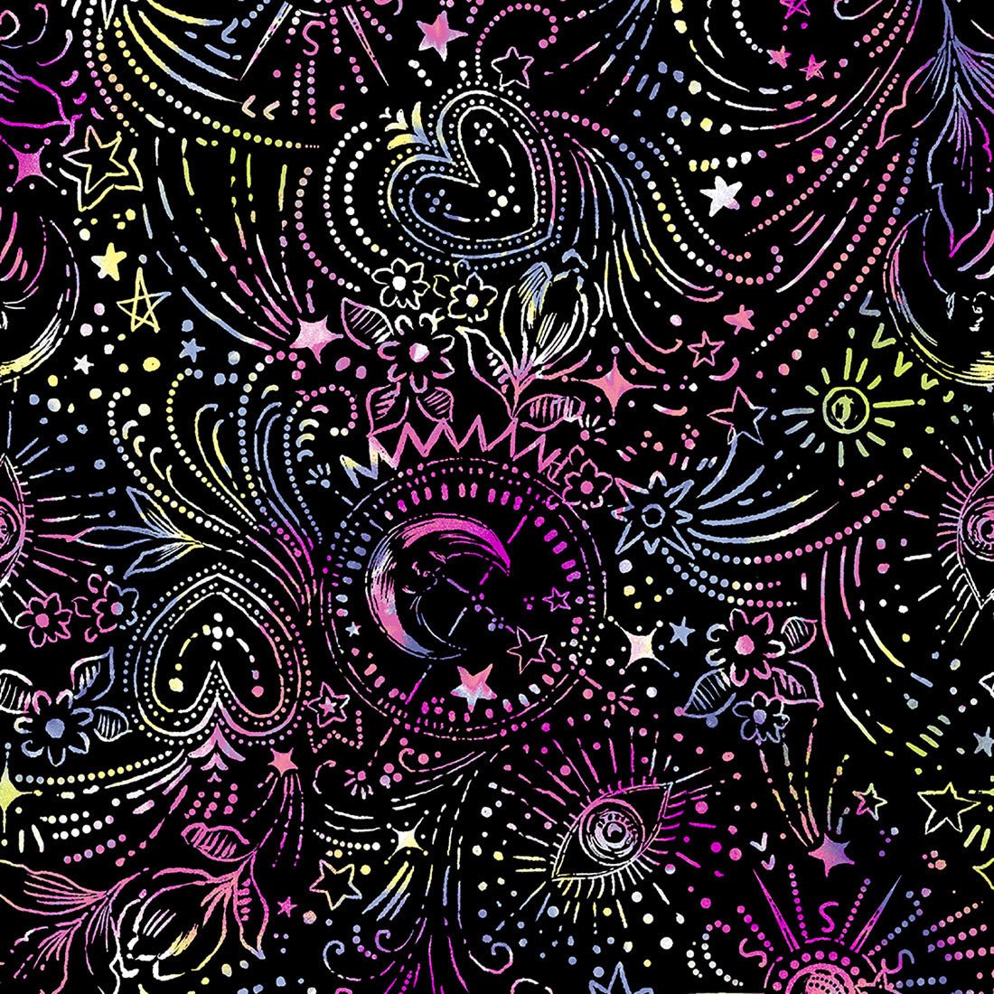 Stars HeartSoul Print Round Neck Scrub Top HS685 CLTW - Scrubs Select