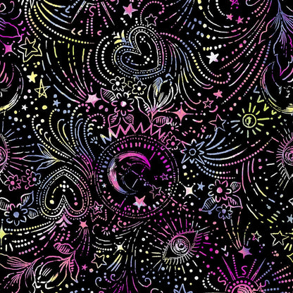 Stars HeartSoul Print Round Neck Scrub Top HS685 CLTW - Scrubs Select