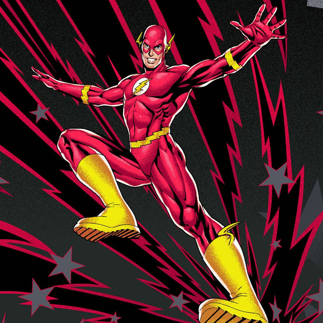 The Flash Tooniforms DC Comics Men's V Neck Scrub Top TF700 DMGH - Scrubs Select